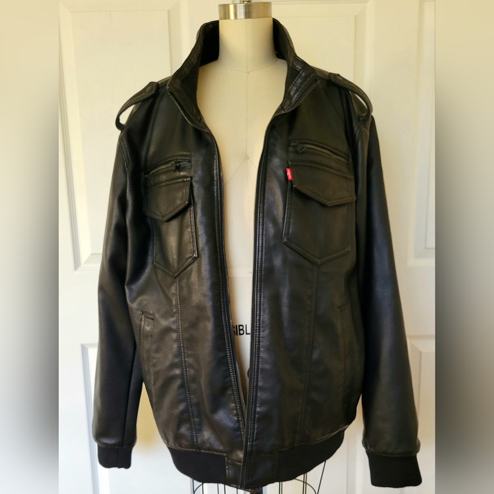 Levi's Men's Faux Leather Aviator Bomber